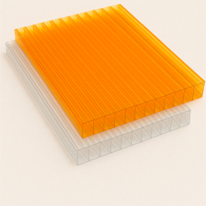 Сотовый поликарбонат 10х2100х12000 мм прозрачный в наличии в Пскове