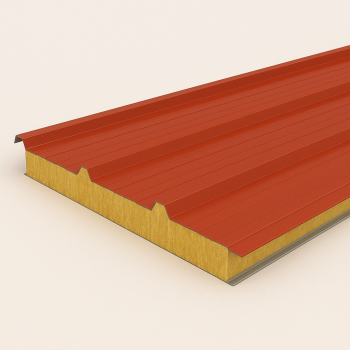 Кровельная сэндвич-панель МВ 100 мм RAL 7004 в наличии в Пскове