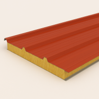 Кровельная сэндвич-панель МВ 100 мм RAL 8017