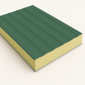 Стеновая сэндвич-панель с минеральной ватой 80 мм RAL 9006 в наличии в Пскове